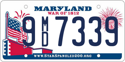 MD license plate 9MD7339