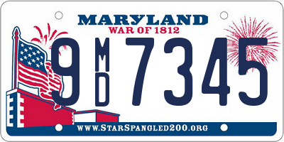 MD license plate 9MD7345