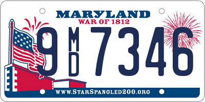 MD license plate 9MD7346