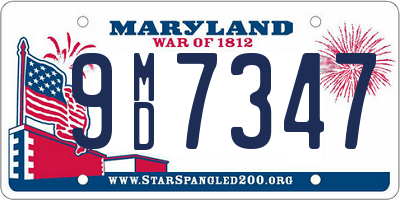 MD license plate 9MD7347