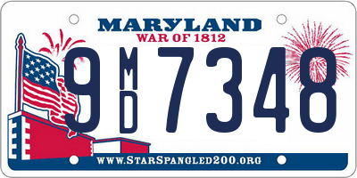 MD license plate 9MD7348