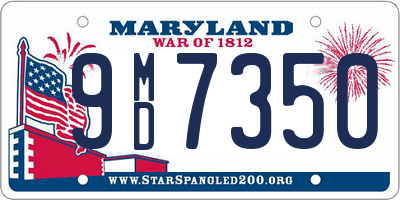 MD license plate 9MD7350