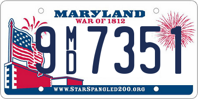 MD license plate 9MD7351