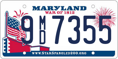 MD license plate 9MD7355