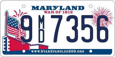 MD license plate 9MD7356