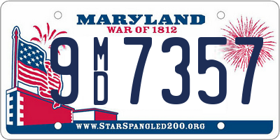 MD license plate 9MD7357