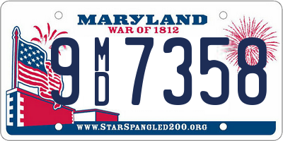 MD license plate 9MD7358