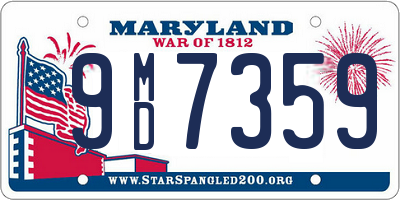 MD license plate 9MD7359