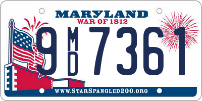 MD license plate 9MD7361