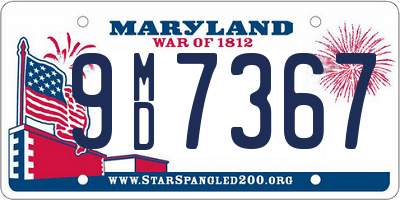 MD license plate 9MD7367