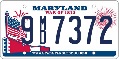 MD license plate 9MD7372