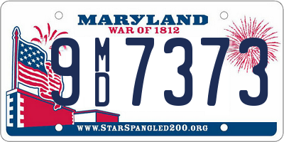 MD license plate 9MD7373