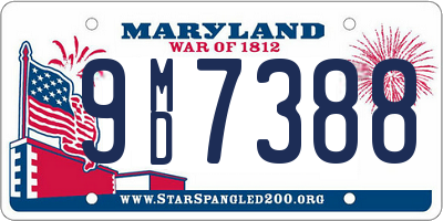 MD license plate 9MD7388