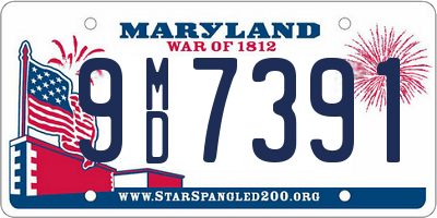 MD license plate 9MD7391