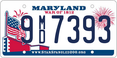 MD license plate 9MD7393