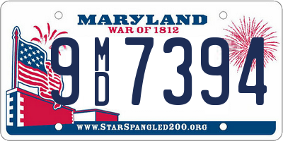 MD license plate 9MD7394