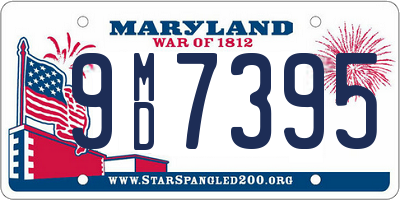 MD license plate 9MD7395