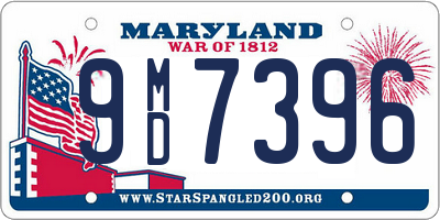 MD license plate 9MD7396