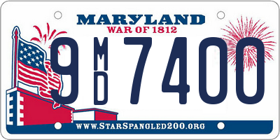 MD license plate 9MD7400