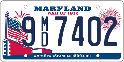 MD license plate 9MD7402