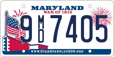 MD license plate 9MD7405