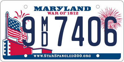 MD license plate 9MD7406