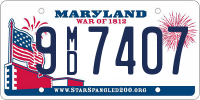 MD license plate 9MD7407