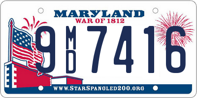 MD license plate 9MD7416