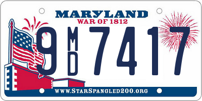 MD license plate 9MD7417