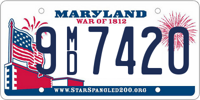 MD license plate 9MD7420