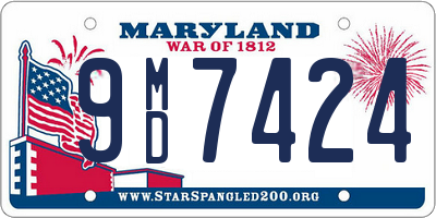 MD license plate 9MD7424