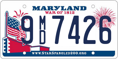 MD license plate 9MD7426