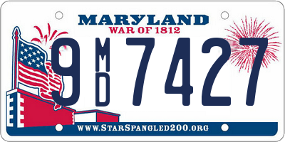 MD license plate 9MD7427