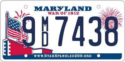 MD license plate 9MD7438