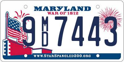 MD license plate 9MD7443