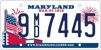 MD license plate 9MD7445