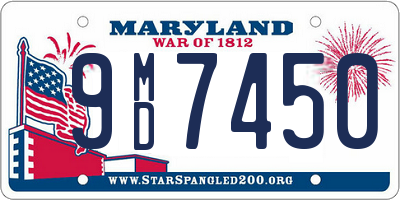 MD license plate 9MD7450