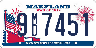 MD license plate 9MD7451