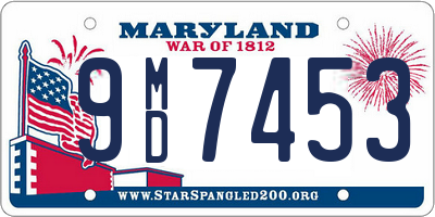 MD license plate 9MD7453