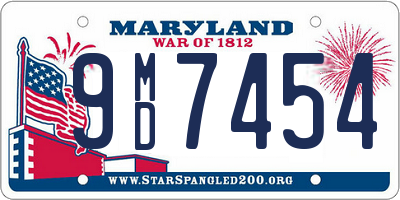 MD license plate 9MD7454