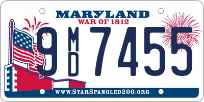 MD license plate 9MD7455