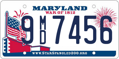 MD license plate 9MD7456