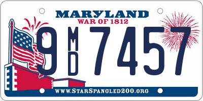 MD license plate 9MD7457