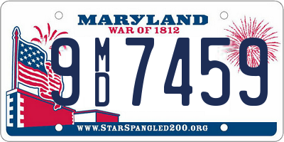 MD license plate 9MD7459