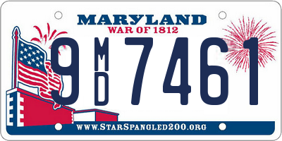 MD license plate 9MD7461