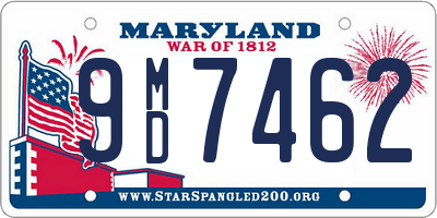 MD license plate 9MD7462