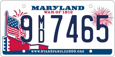 MD license plate 9MD7465