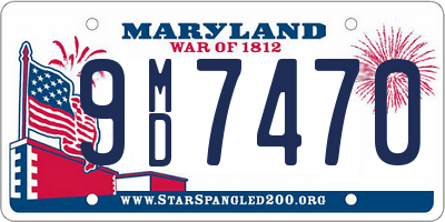 MD license plate 9MD7470