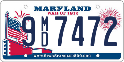 MD license plate 9MD7472