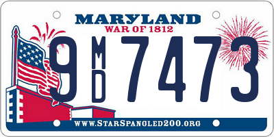 MD license plate 9MD7473